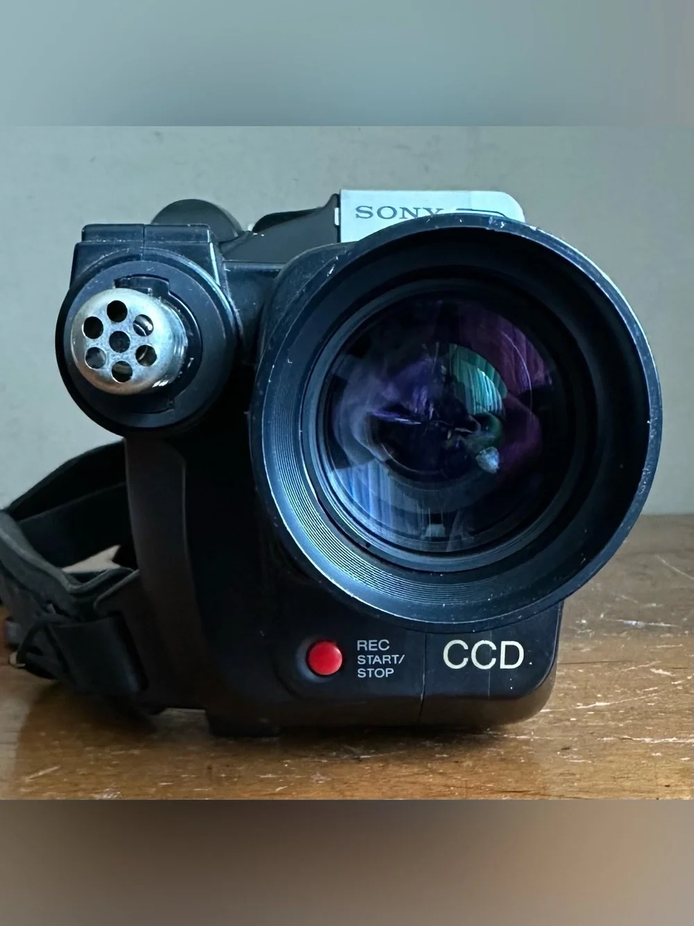 Sony Black Camcorder with Prominent Zoom Lens